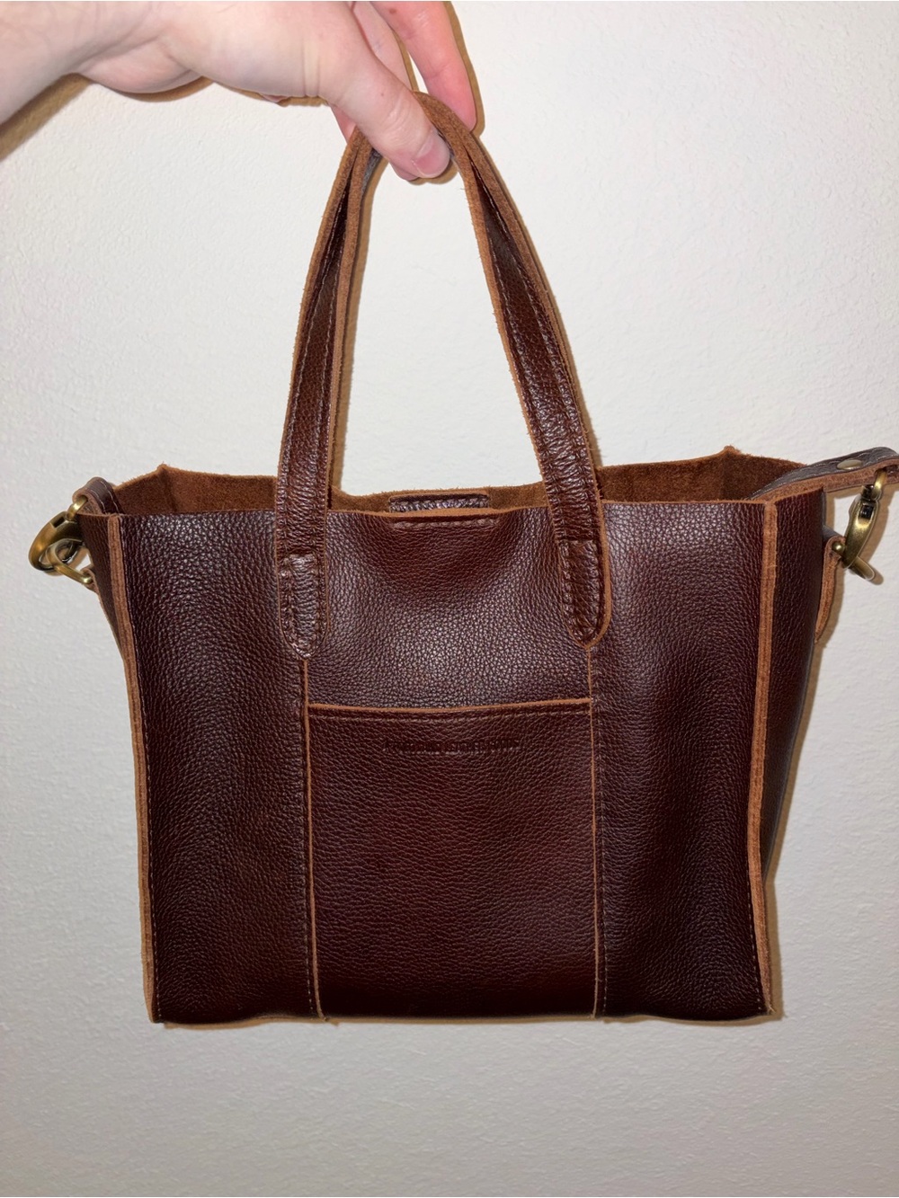 PORTLAND LEATHER Brown Leather Tote